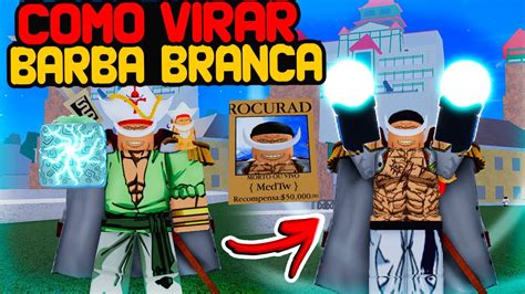 ME TORNANDO O BARBA BRANCA NO BLOX FRUITS Tive Que Pegar A Bisento V2