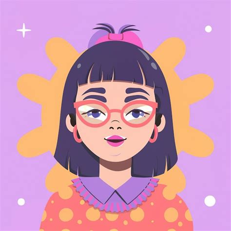 Ilustración vectorial 2D coloridas chicas geniales Vector Premium