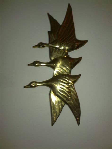 Brass Wall Hanging Geese In Flight Brass Wall Hanging Wall Hanging