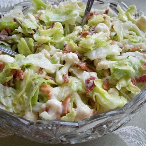 Cauliflower Lettuce Salad Recipe Lettuce Salad Recipes Salad