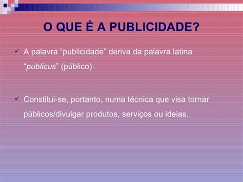 A Publicidade