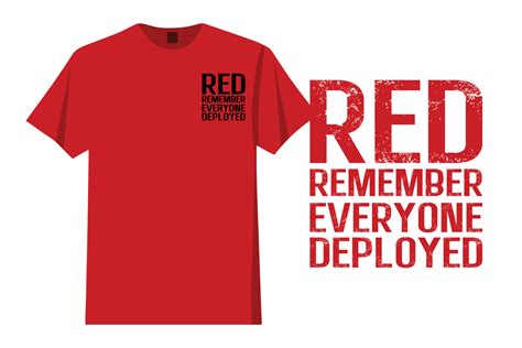 Red Remember Everyone Deployed T Shirt Design 21056158 Vector Art At