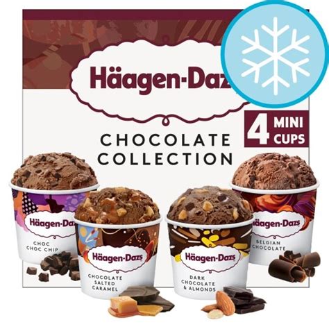 Haagen Dazs Chocolate Mini Cups Ice Cream 4x95ml Tesco Groceries