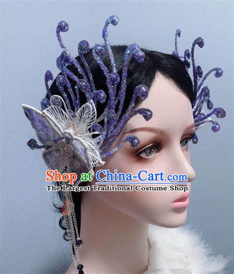 Traditional Thailand Purple Flower Hair Accessories