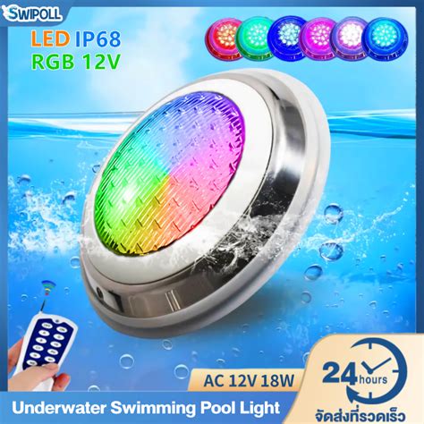 acv swimming pool light underwater rgb stainless steel high