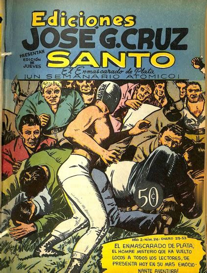 SANTO EL ENMASCARADO DE PLATA 1952 JGC 26 Ficha de número en