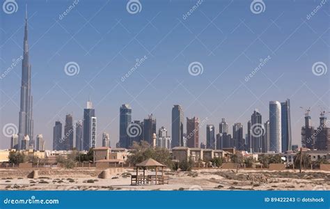 Panorama Dubai City Stock Image Image Of Scene Modern 89422243