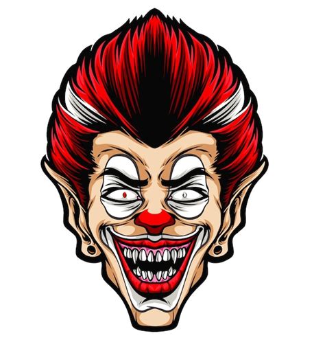 Un dibujo de un payaso con una gran sonrisa en él Vector Premium