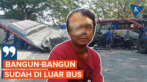 Video Kecelakaan Bus Sugeng Rahayu Vs Eka Penumpang Tak Sadar Tahu