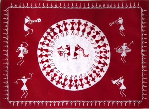 Warli Painting On Handmade Paper