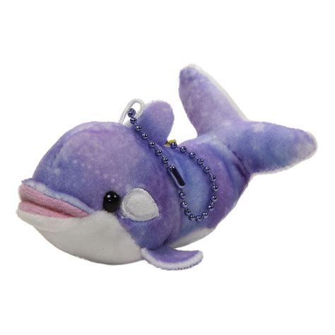 Orca Plush Doll Toy Purple Keychain