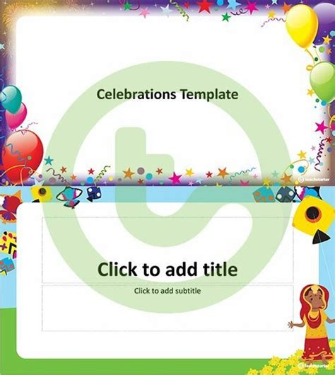 Celebrations Powerpoint Template Teach Starter