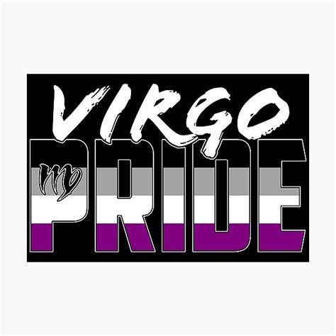 Virgo Asexual Pride Flag Zodiac Sign Photographic Print By Valador