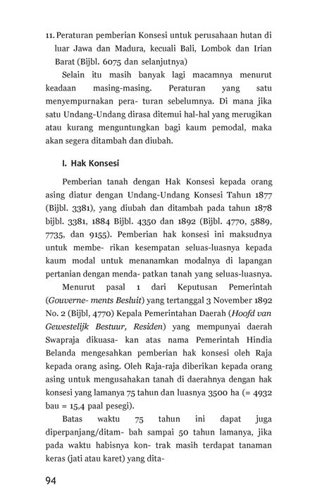 Peraturan Pemberian Konsesi Untuk Perusahaan Hutan Di Luar Jawa Dan