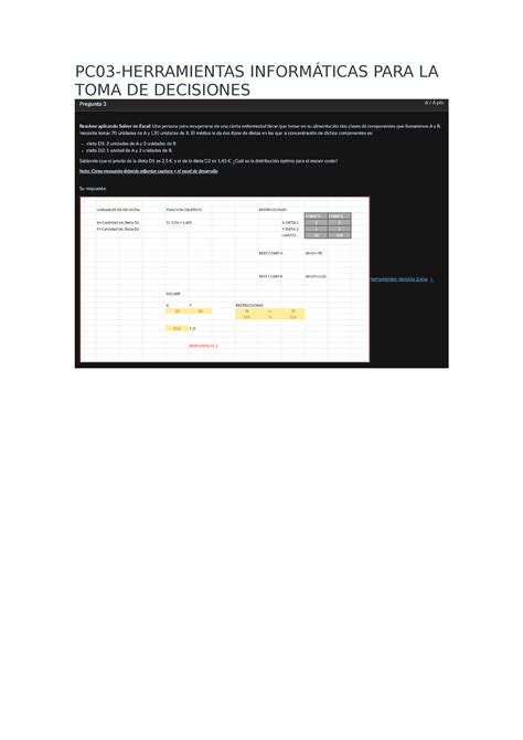 Pc Pc Herramientas Informaticas Para La Toma De Desiciones