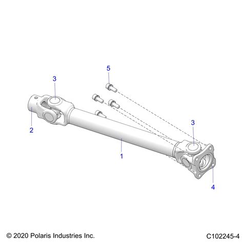 TRANSMISSION ARBRE PROPULSION ARRIERE POUR SPORTSMAN 570 6X6 2021