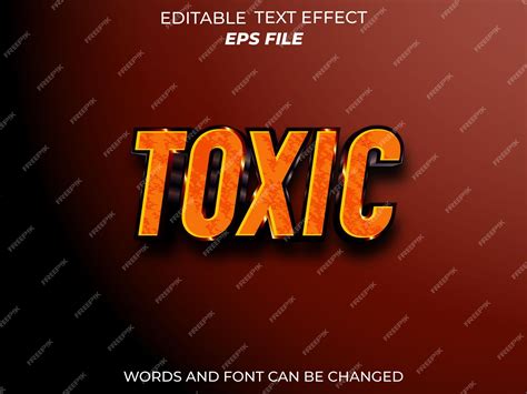 Premium Vector Toxic Text Effect Font Editable Typography 3d Text