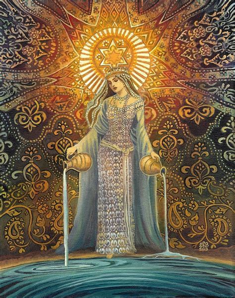 The Star Tarot Goddess Art 16x20 Poster Print Etsy Tarot Déesse