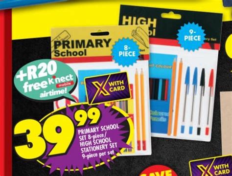 Primary School Set 8 Piece High School Stationery Set 9 Piece Per Set