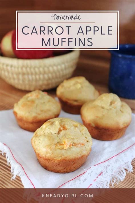 Easy And Moist Carrot Apple Muffins Recipe Kneady Girl