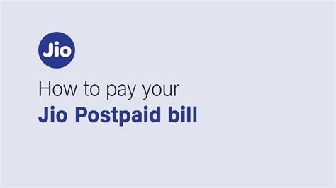 How To Pay Your Jio Postpaid Bill Using Myjio App Youtube