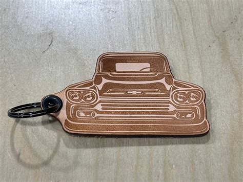 1958 Chevy Truck Front Leather Keychain Etsy