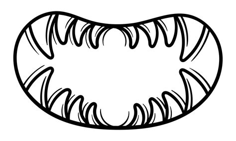 hand drawn monster mouth and teeth 16546943 Vector Art at Vecteezy