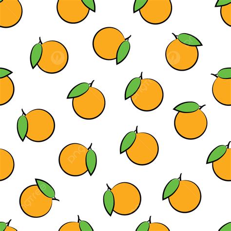 Orange Fruite Clipart Transparent Background Seamless Cute Orange