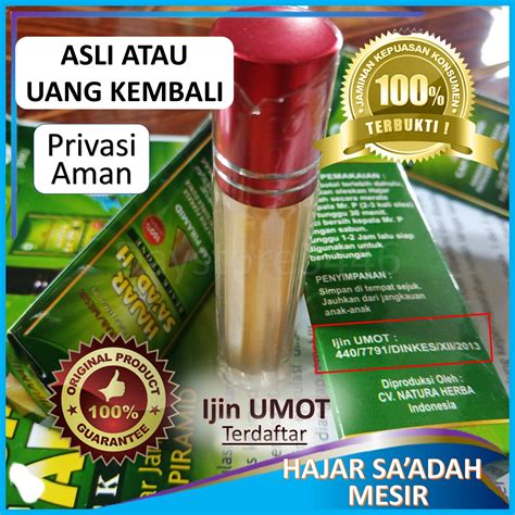 Hajar Jahanam Saadah Mesir Original Premium Minyak Oles Ijin UMOT