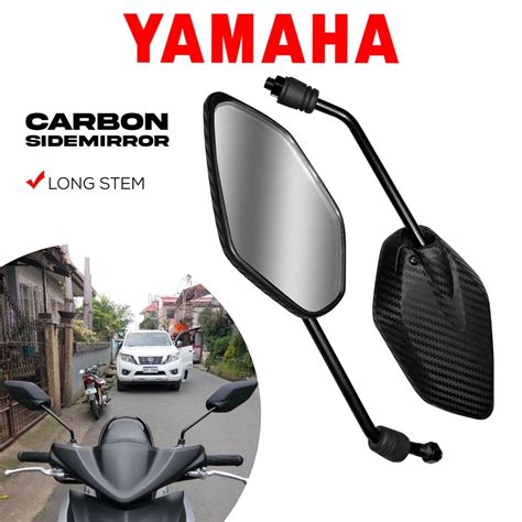 Yamaha Mio Sporty Long Stem Motorcycle Side Mirror Carbon Black Cod