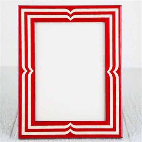 Red And Cream Pearl Bellagio Handmade Marquetry Picture Frame X