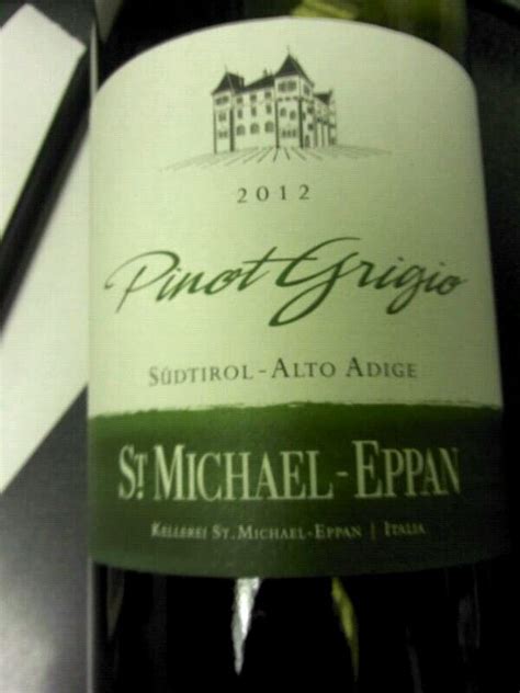 Wine Of The Day St Michael Eppan 2012 Pinot Grigio 750ml 14 99