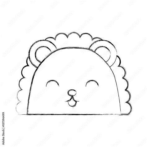 cute sketch draw armadillo face cartoon graphic design Stock Vector | Adobe Stock