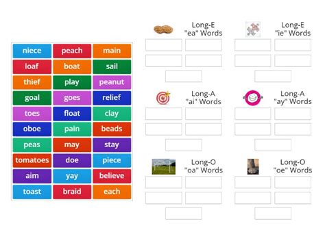 Sort Words Into Vowel Teams Group Sort