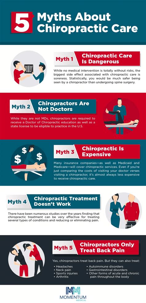 Top 5 Myths About Chiropractic Care Infographic Bút Chì Xanh