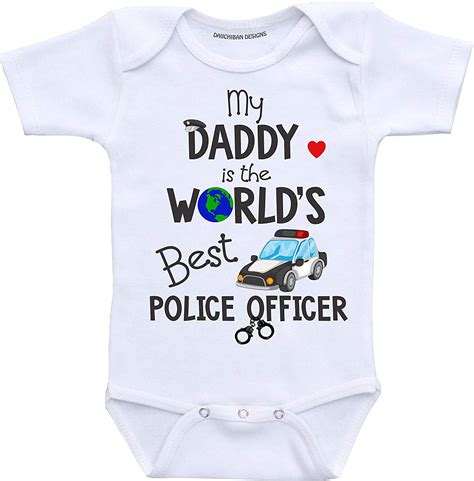 Daiichiban Designs Daddy Police Officer Law Enforcement Onepiece Baby