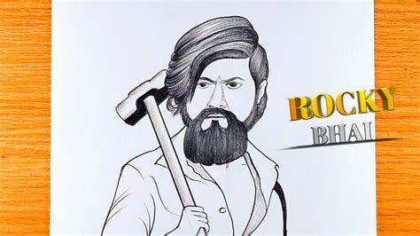 How To Draw Kgf Chapter 2 Yash Rocking Star Yash Drawing Kgf