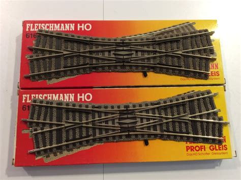 Fleischmann H0 6164 6165 2 Double Slips Left And Right Profi Rail