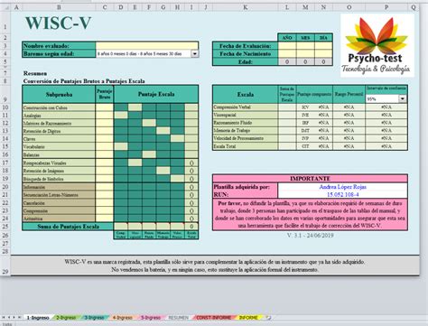 Wisc V Escala De Inteligencia Pdf Y Automatizado Descargar