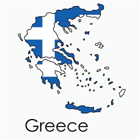 Outline drawing of Greece flag map. 42169830 Vector Art at Vecteezy