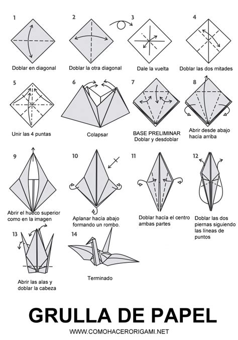 Origami Paso A Paso Grulla