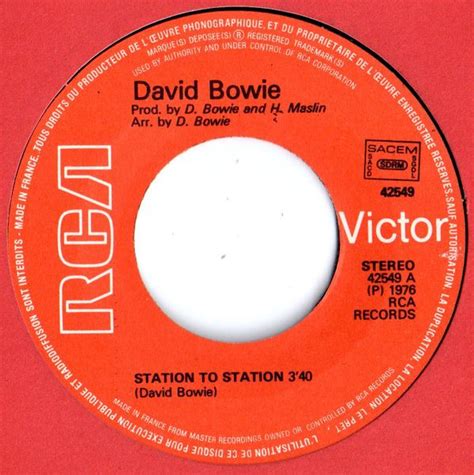 David Bowie – Station To Station (1976, Vinyl) - Discogs