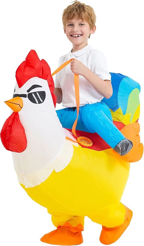 Buy Kooy Inflatable Chicken Costume Rainbow Chicken Inflatable Costume