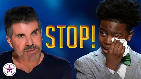 Simon Cowell Stops 11 Year Old Boy To Sing Againbut Will He Say Yes