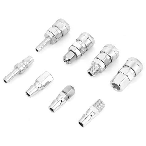 EJ Life Raccord Rapide Pneumatique 8Pcs 1 4 Jeu De Connecteurs