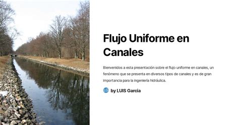 Flujo Uniforme En Canales