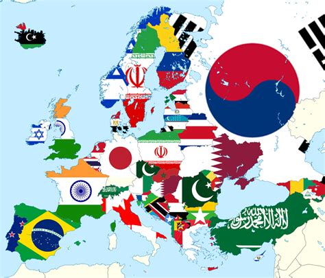 Europe swapped with non-European countries with... - Maps on the Web