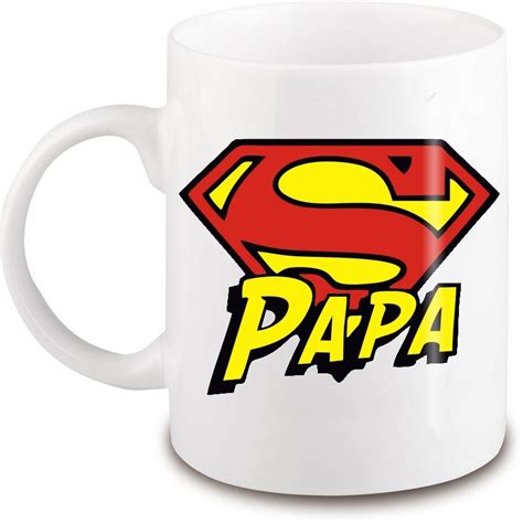 Mug Pour Super Papa Idée Cadeau Originale Héro Livraison Rapide