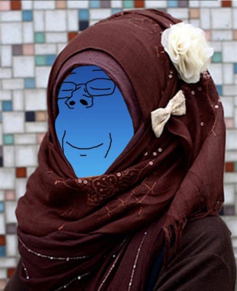 Soybooru Post Blue Skin Calm Closed Mouth Glasses Hijab Islam