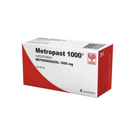 Metropast 1000 Supositorios Metronidazol 1000 Mg 5 Supositorios